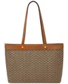 Fossil Jessie Large Tote Bag In Chevron Straw