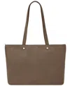 Fossil Jessie Leather Top Zip Tote Bag In Smoke