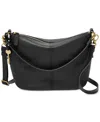 Fossil Jolie Leather Crossbody Bag In Black,gold