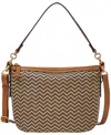 Fossil Jolie Small Crossbody Bag In Chevron Straw