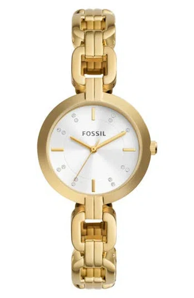 Fossil Kerrigan Crystal Quartz Bracelet Watch, 32mm In Gold