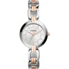 Fossil Kerrigan Three-hand Two-tone Bracelet Watch, 32mm In Silver