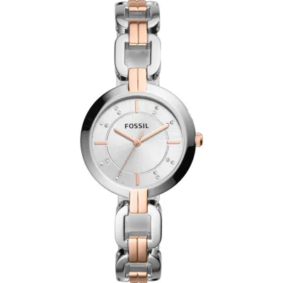 Fossil Kerrigan Three-hand Two-tone Bracelet Watch, 32mm In Metallic
