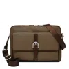 Fossil Khaki Camden Messenger Bag In Beige