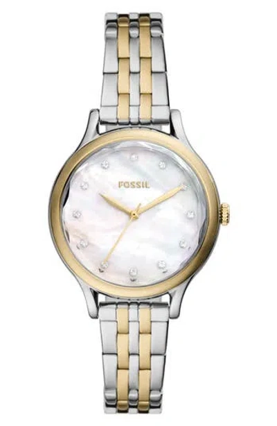 Fossil Laney Two-tone Bracelet Watch, 34mm In Two Tone