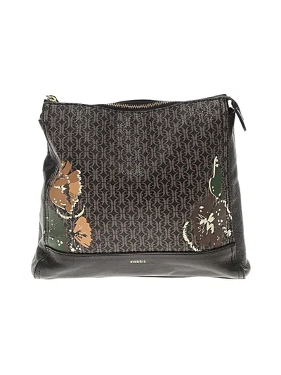 Pre-owned Fossil Leather Backpack In Black