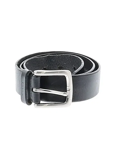 Pre-owned Fossil Leather Belt In Black