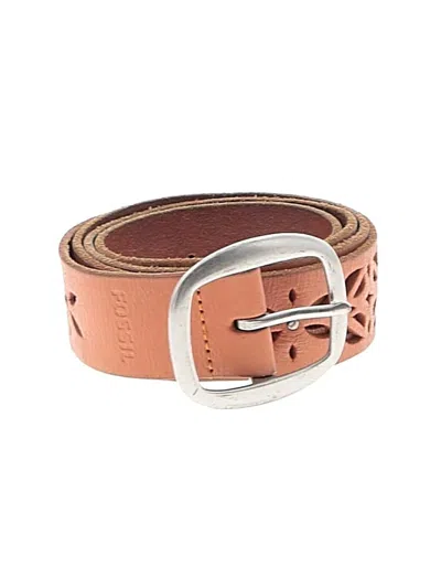 Pre-owned Fossil Leather Belt In Brown