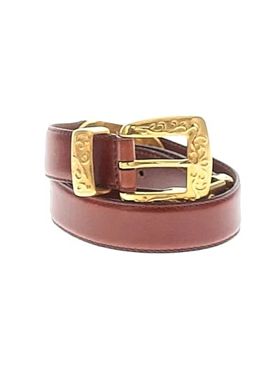 Pre-owned Fossil Leather Belt In Brown