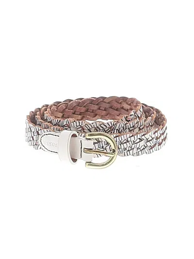 Pre-owned Fossil Leather Belt In Brown