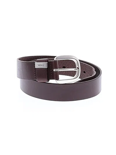 Pre-owned Fossil Leather Belt In Brown