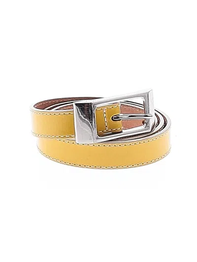 Pre-owned Fossil Leather Belt In Yellow