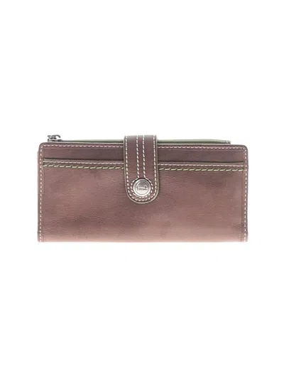 Pre-owned Fossil Leather Clutch In Brown