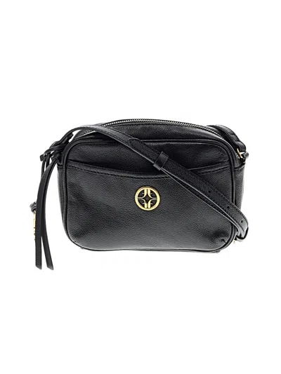 Pre-owned Fossil Leather Crossbody Bag In Black