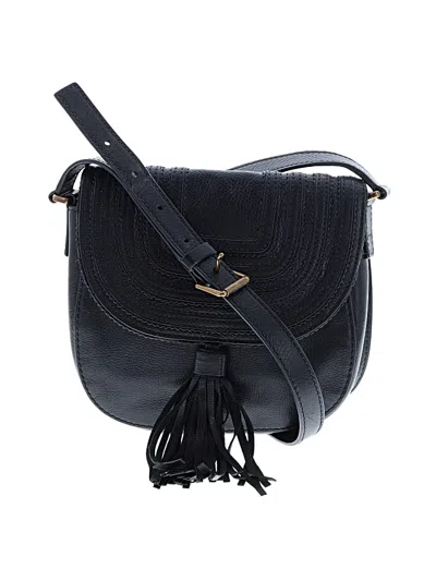 Pre-owned Fossil Leather Crossbody Bag In Black