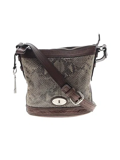 Pre-owned Fossil Leather Crossbody Bag In Brown