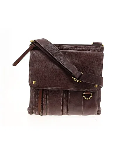 Pre-owned Fossil Leather Crossbody Bag In Brown