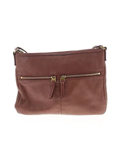 Pre-owned Fossil Leather Crossbody Bag In Brown