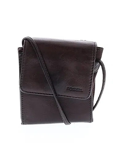 Pre-owned Fossil Leather Crossbody Bag In Brown