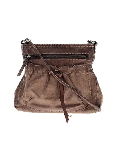 Pre-owned Fossil Leather Crossbody Bag In Brown