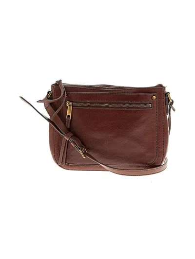 Pre-owned Fossil Leather Crossbody Bag In Brown