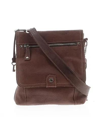 Pre-owned Fossil Leather Crossbody Bag In Brown