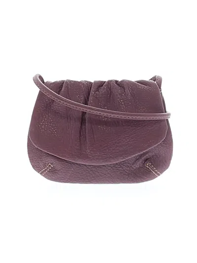Pre-owned Fossil Leather Crossbody Bag In Burgundy