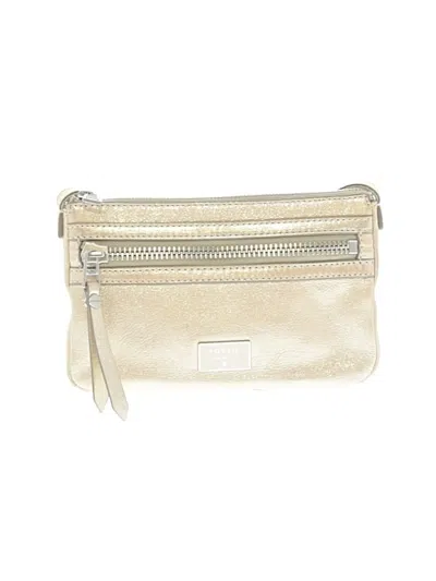 Pre-owned Fossil Leather Crossbody Bag In Gold