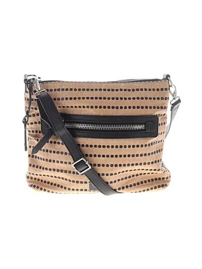 Pre-owned Fossil Leather Crossbody Bag In Gold