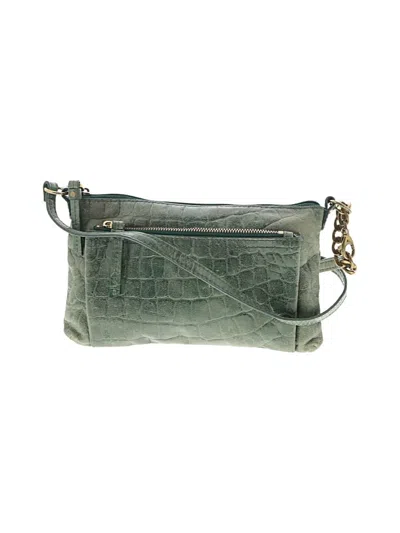 Pre-owned Fossil Leather Crossbody Bag In Green