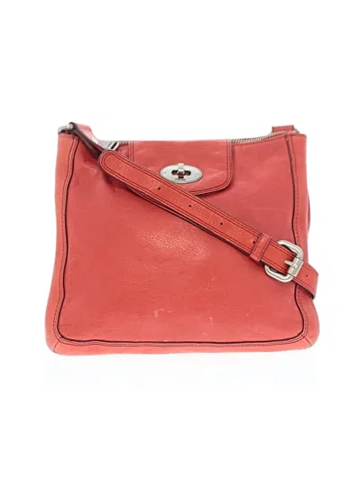 Pre-owned Fossil Leather Crossbody Bag In Orange