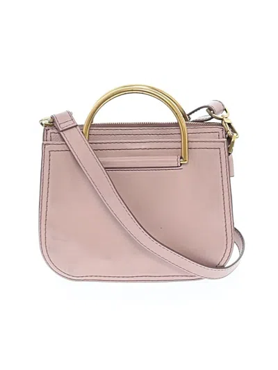 Pre-owned Fossil Leather Crossbody Bag In Pink