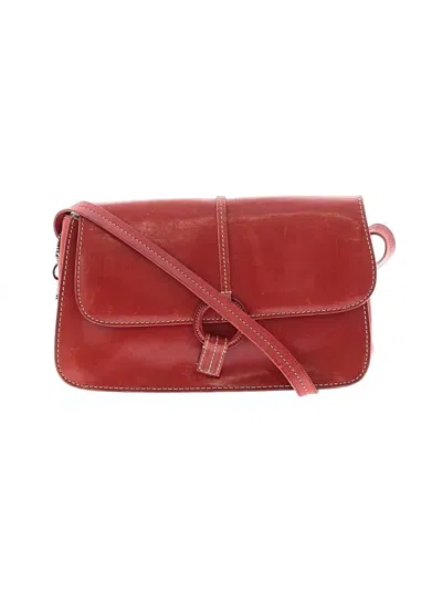 Pre-owned Fossil Leather Crossbody Bag In Red