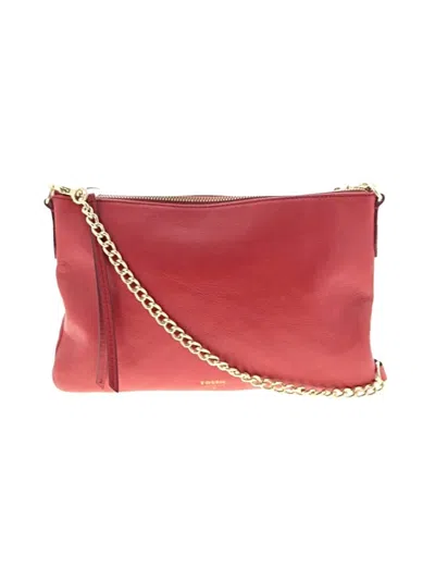 Pre-owned Fossil Leather Crossbody Bag In Red