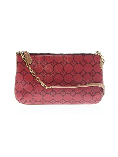 Pre-owned Fossil Leather Crossbody Bag In Red