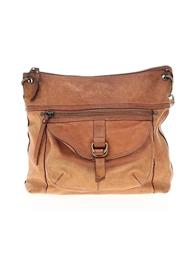 Pre-owned Fossil Leather Crossbody Bag In Tan