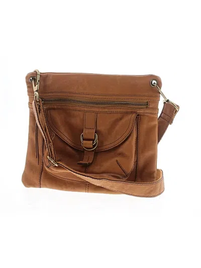 Pre-owned Fossil Leather Crossbody Bag In Tan