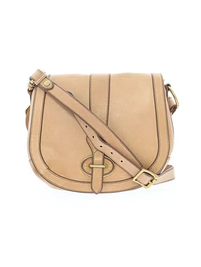 Pre-owned Fossil Leather Crossbody Bag In Tan