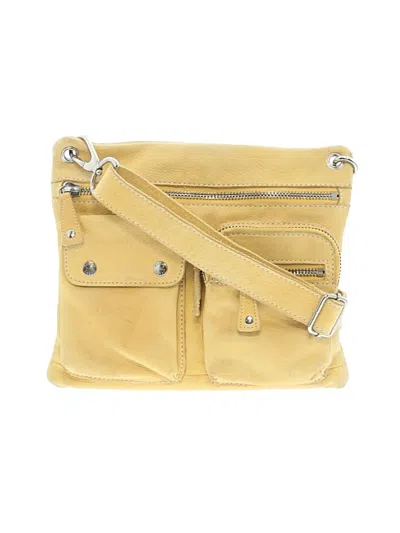 Pre-owned Fossil Leather Crossbody Bag In Yellow