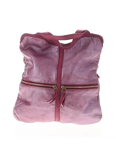 Pre-owned Fossil Leather Hobo Bag In Pink