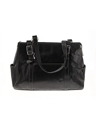 Pre-owned Fossil Leather Satchel In Black