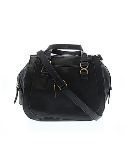 Pre-owned Fossil Leather Satchel In Black