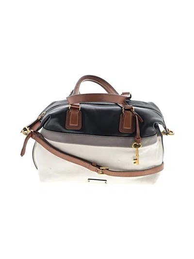 Pre-owned Fossil Leather Satchel In Brown
