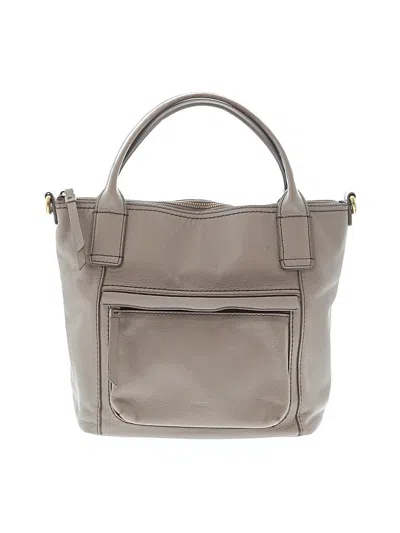 Pre-owned Fossil Leather Satchel In Brown