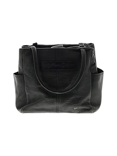 Pre-owned Fossil Leather Shoulder Bag In Black