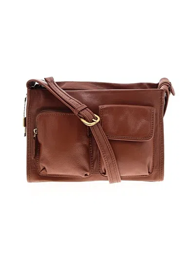 Pre-owned Fossil Leather Shoulder Bag In Brown