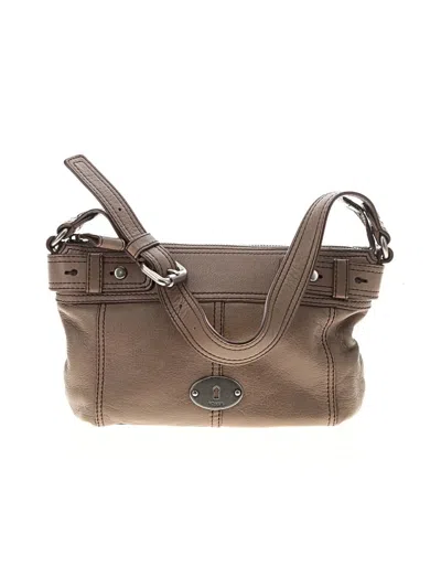 Pre-owned Fossil Leather Shoulder Bag In Brown