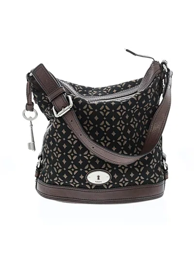 Pre-owned Fossil Leather Shoulder Bag In Brown