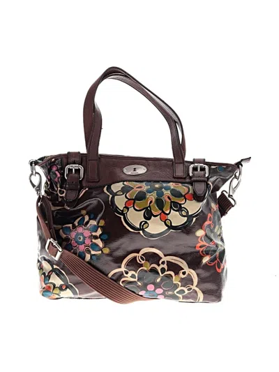 Pre-owned Fossil Leather Shoulder Bag In Brown