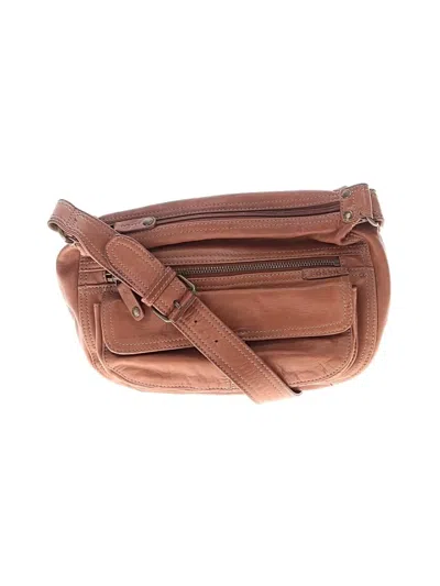 Pre-owned Fossil Leather Shoulder Bag In Tan